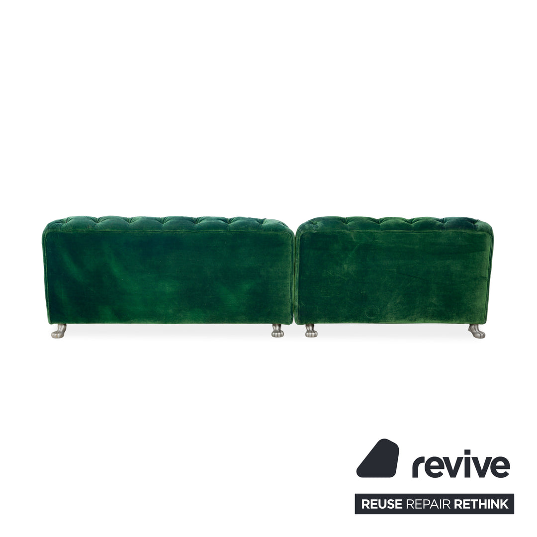 Bretz Cocoa Island Stoff Ecksofa Grün Blau Sofa Couch