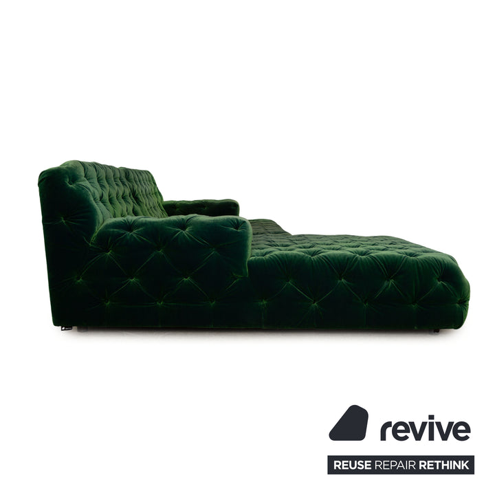 Bretz Cocoa Island Fabric Corner Sofa Green Recamiere Left Sofa Couch