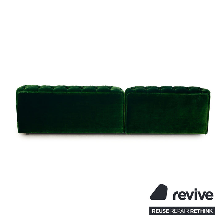 Bretz Cocoa Island Fabric Corner Sofa Green Recamiere Left Sofa Couch