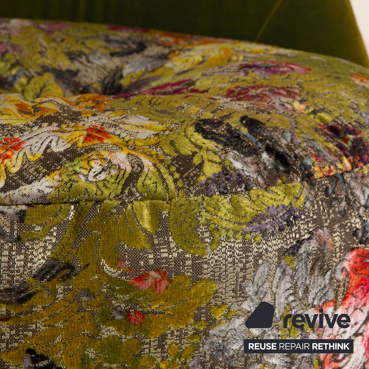 Bretz Cocoa Island Fabric Armchair Green