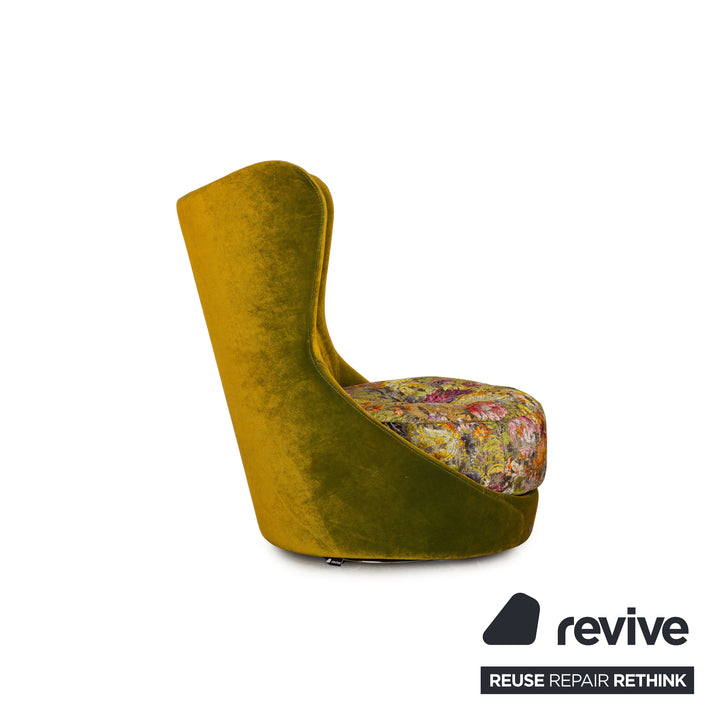 Bretz Cocoa Island Fabric Armchair Green