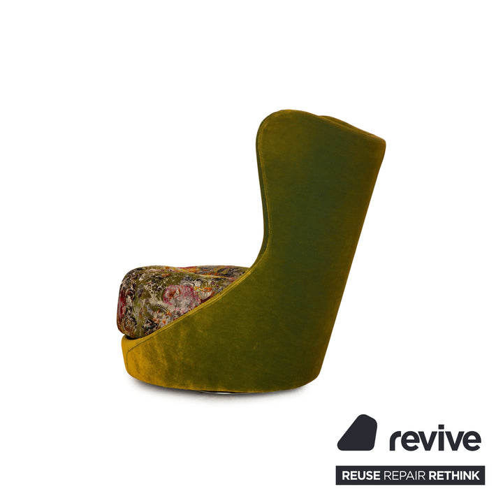 Bretz Cocoa Island Fabric Armchair Green