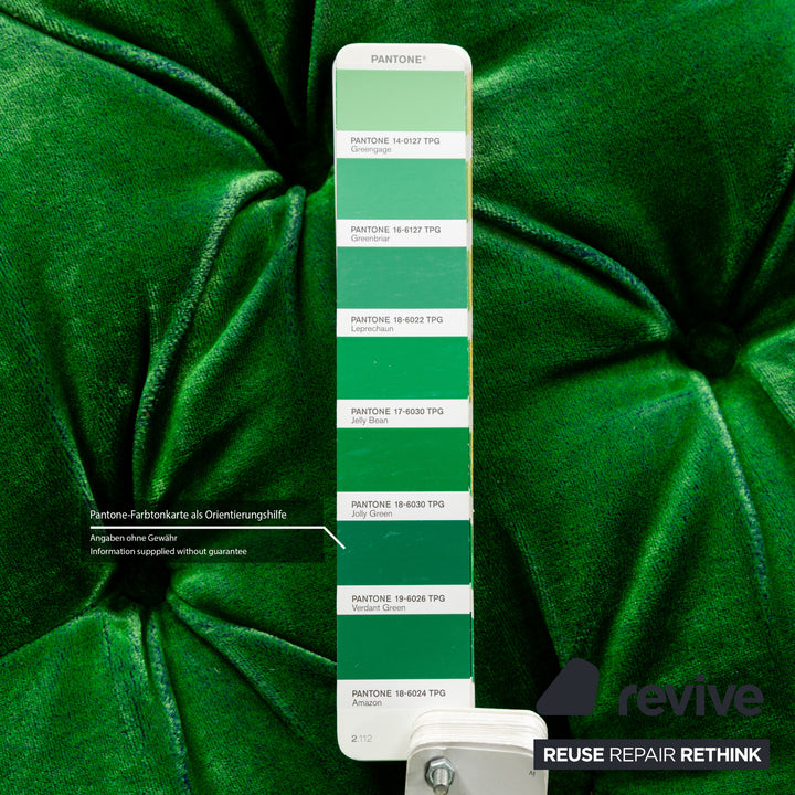 Bretz Cocoa Island Stoff Zweisitzer Grün Samt	Sofa Couch