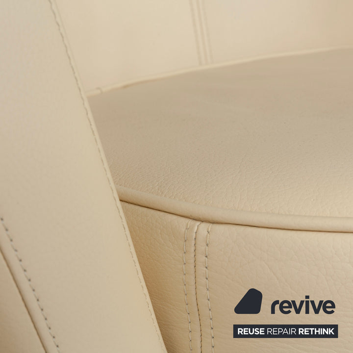 Bretz EVES ISLAND leather armchair cream