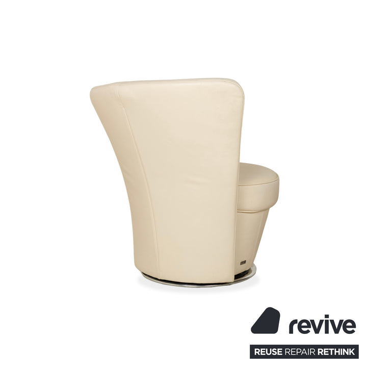 Bretz EVES ISLAND leather armchair cream