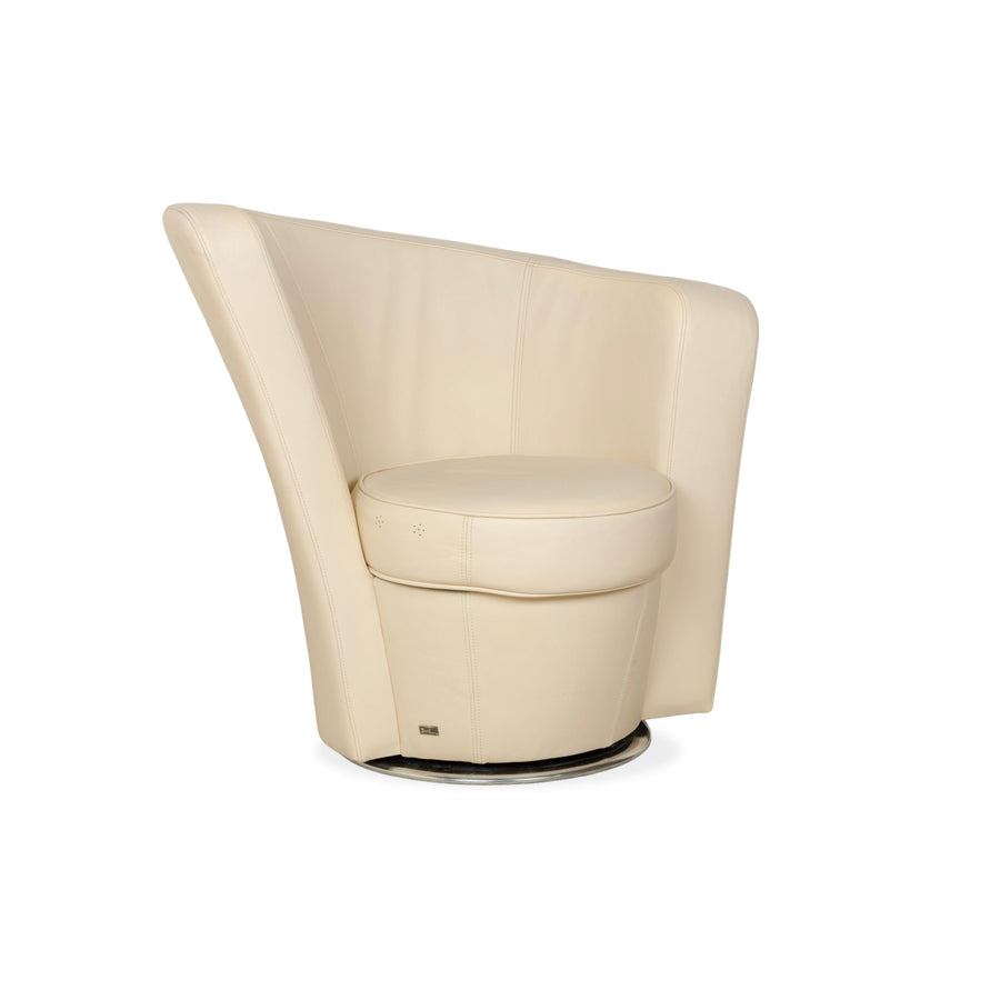 Bretz EVES ISLAND leather armchair cream