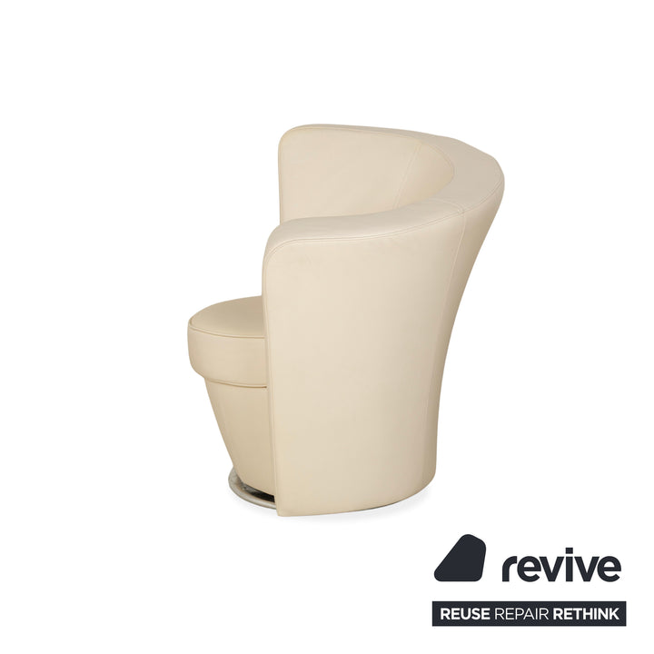 Bretz EVES ISLAND leather armchair cream