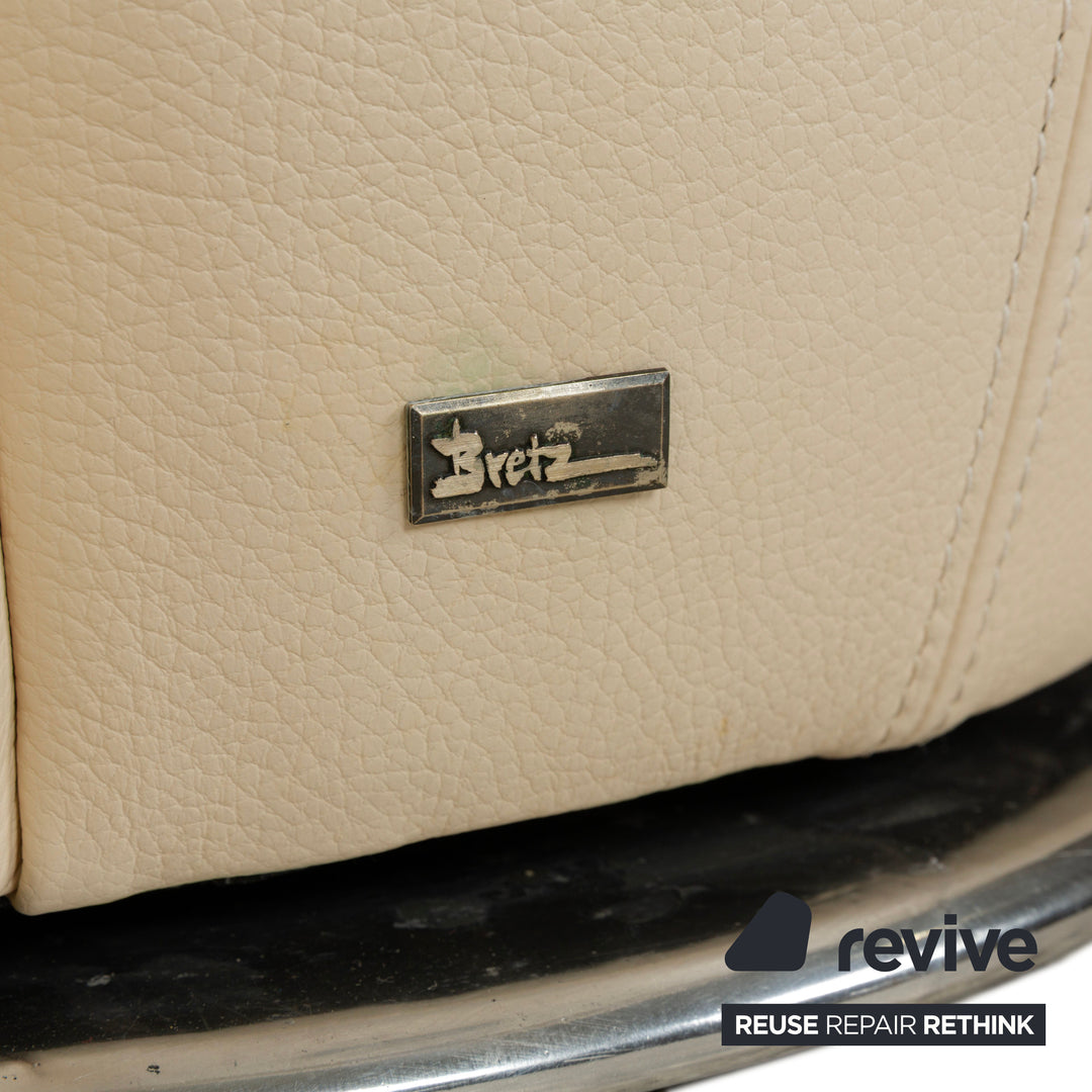 Bretz EVES ISLAND leather armchair cream