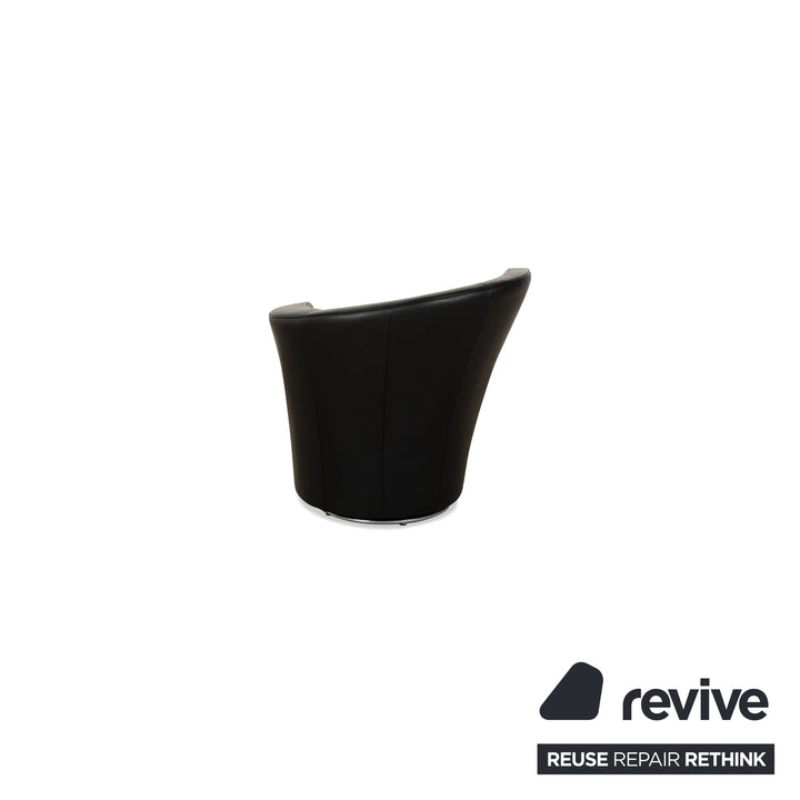 Bretz EVES ISLAND Leather Armchair Set Black
