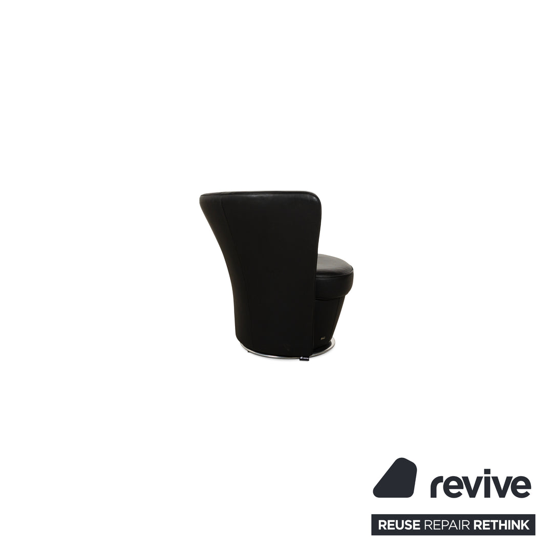 Bretz EVES ISLAND Leather Armchair Set Black