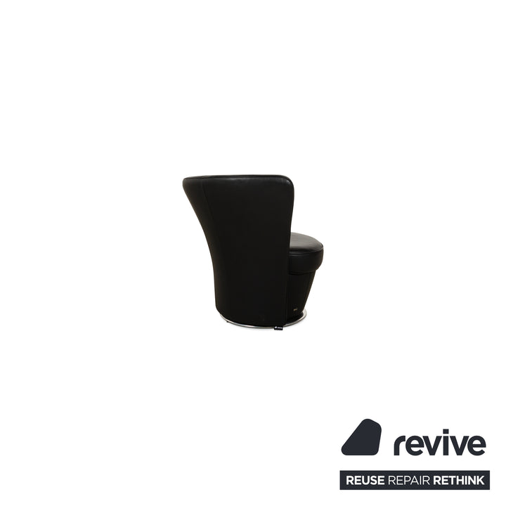 Bretz EVES ISLAND Leather Armchair Set Black