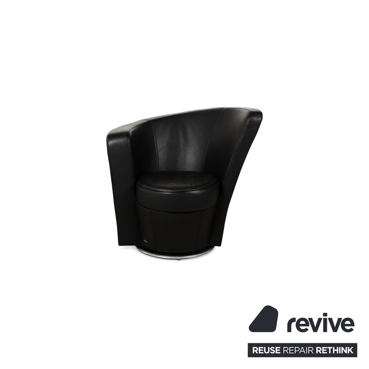 Bretz EVES ISLAND Leather Armchair Set Black