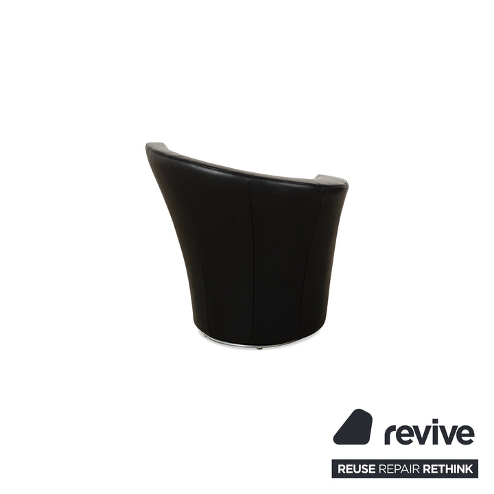 Bretz EVES ISLAND Leather Armchair Set Black
