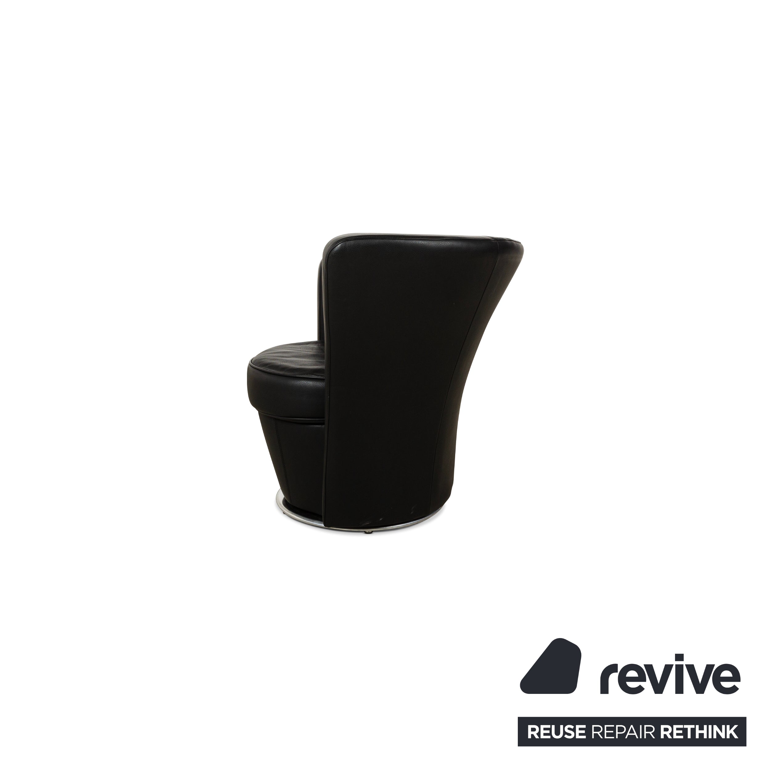 Bretz EVES ISLAND ensemble fauteuil en cuir noir