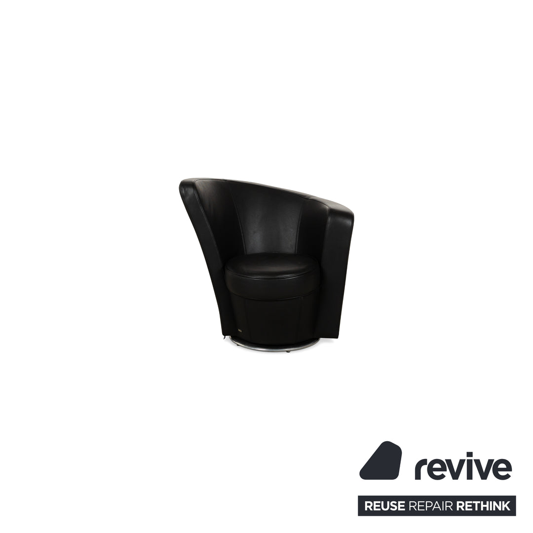 Bretz EVES ISLAND Leather Armchair Set Black