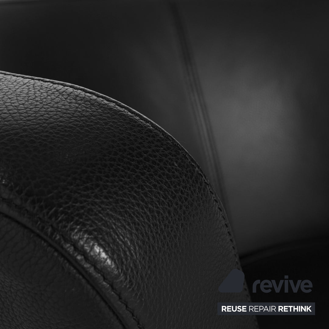 Bretz EVES ISLAND Fauteuil en Cuir Noir