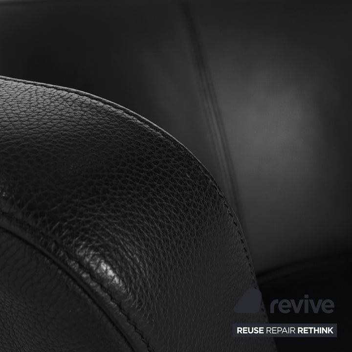 Bretz EVES ISLAND Fauteuil en Cuir Noir
