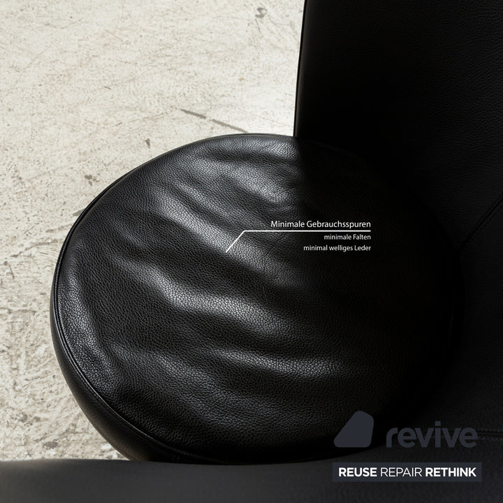 Bretz EVES ISLAND Leather Armchair Black