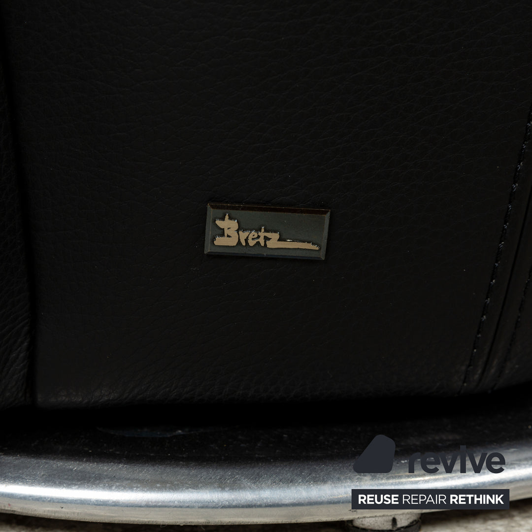 Bretz EVES ISLAND Leather Armchair Black
