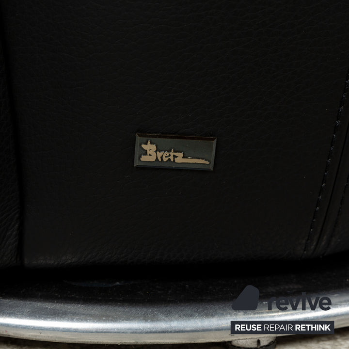 Bretz EVES ISLAND Leather Armchair Black