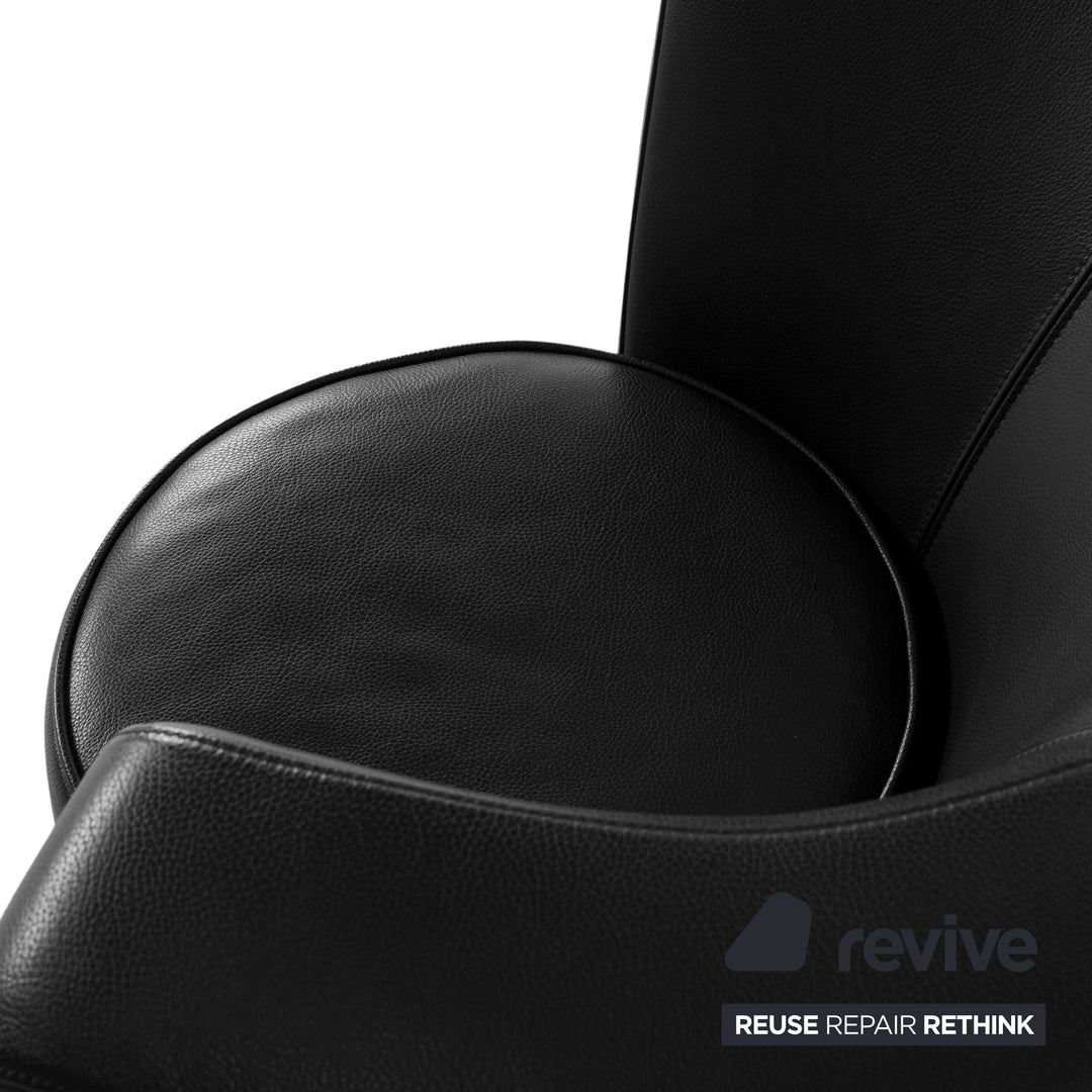 Bretz EVES ISLAND Fauteuil en Cuir Noir