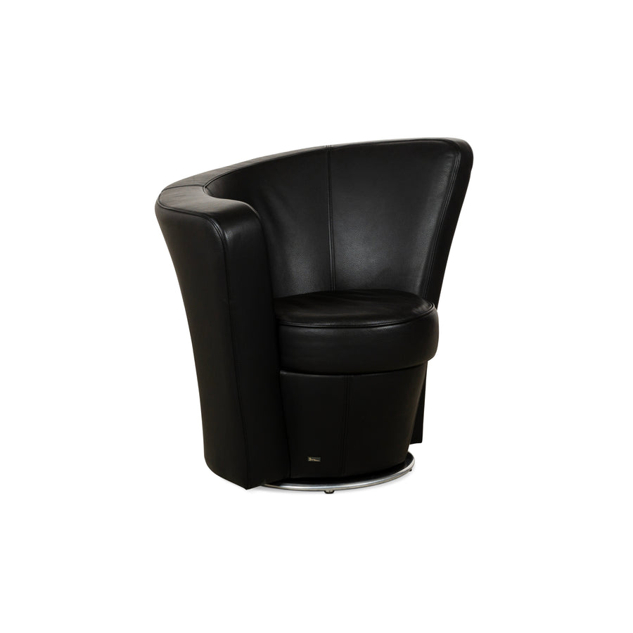 Bretz EVES ISLAND Leather Armchair Black