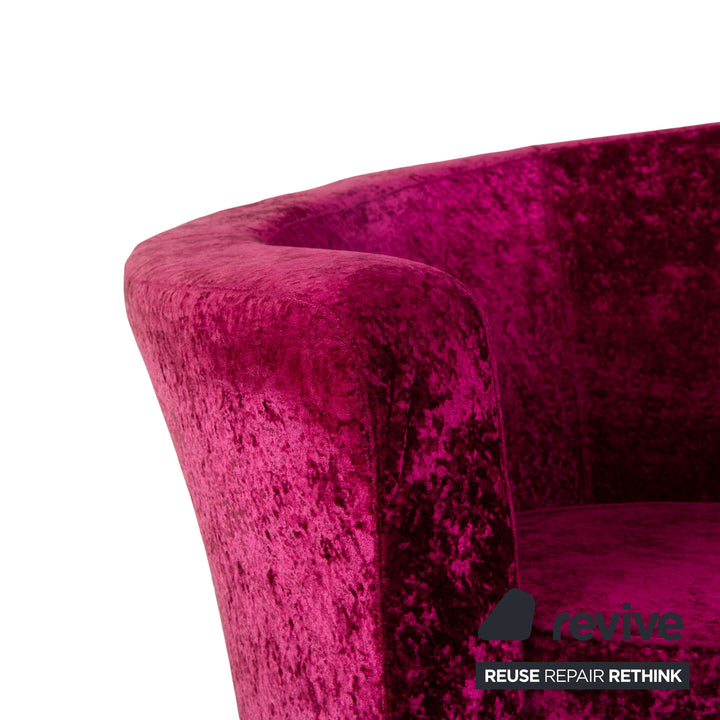 Bretz Eves Island Fabric Armchair Red Violet
