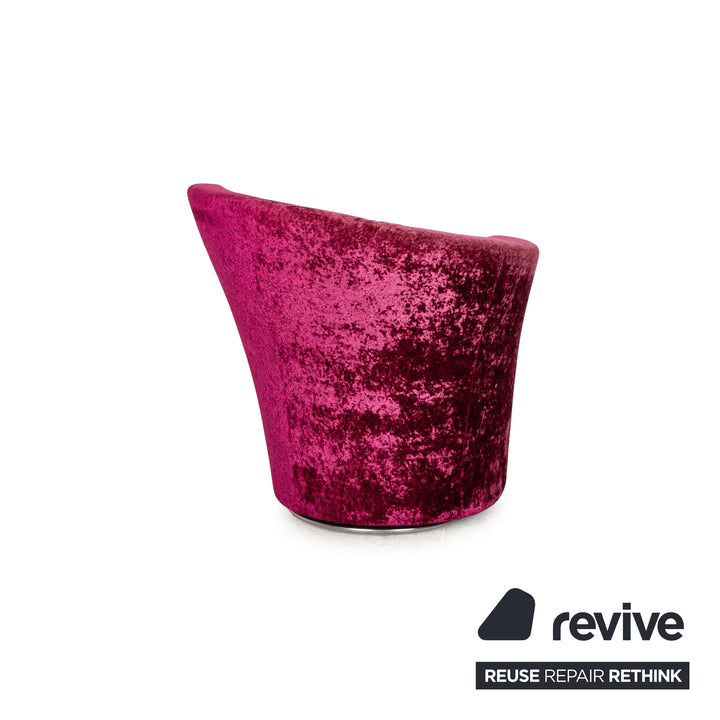 Bretz Eves Island Fabric Armchair Red Violet