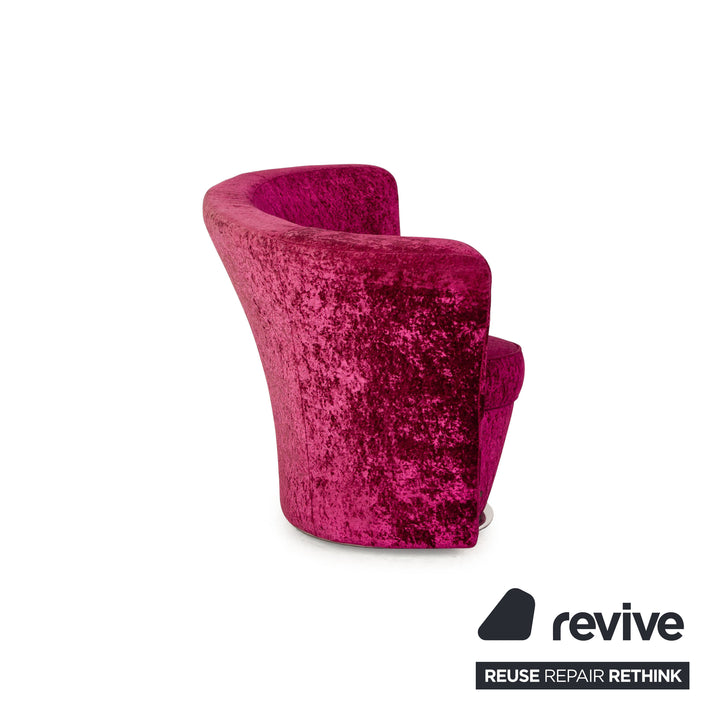 Bretz Eves Island Fabric Armchair Red Violet