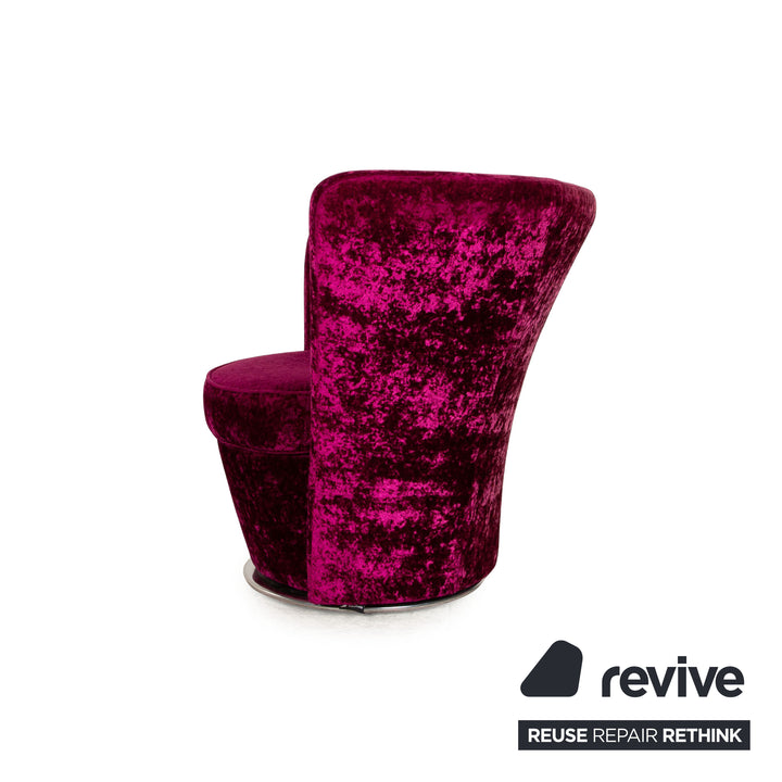 Bretz Eves Island Fabric Armchair Red Violet