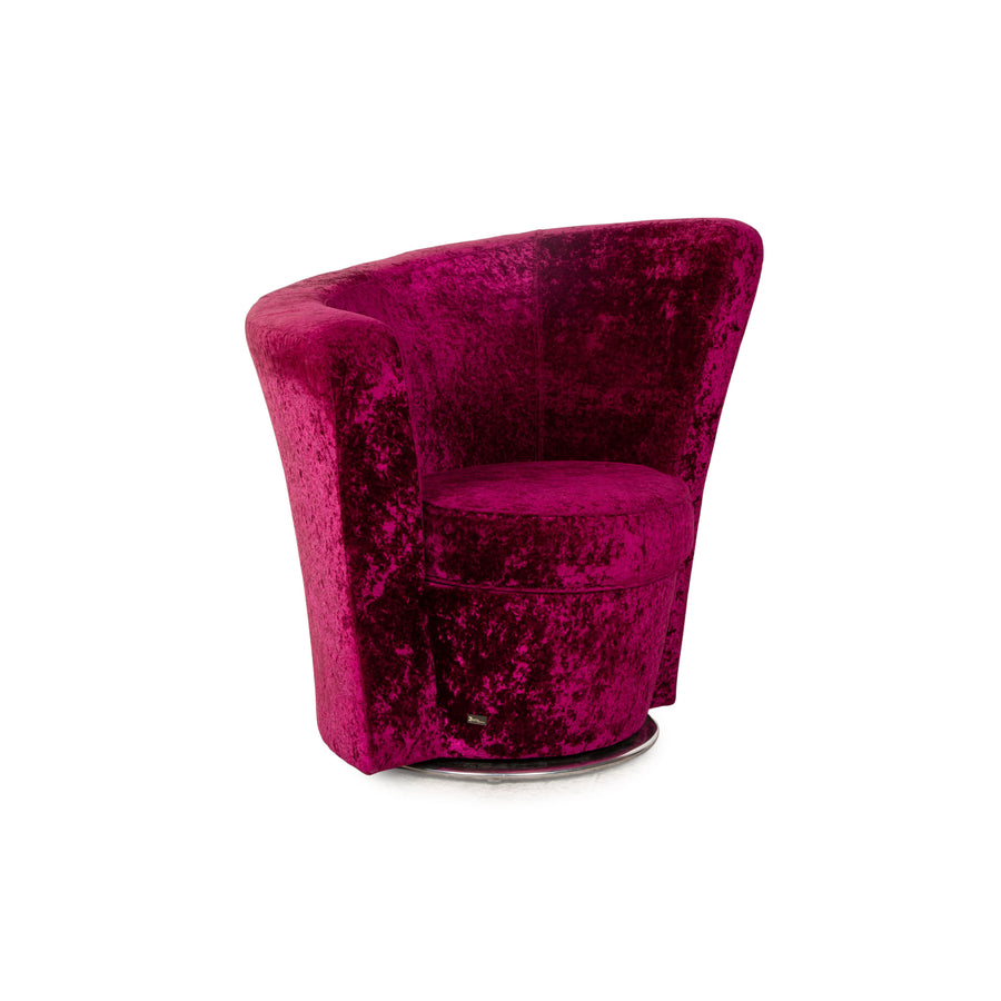 Bretz Eves Island Fabric Armchair Red Violet