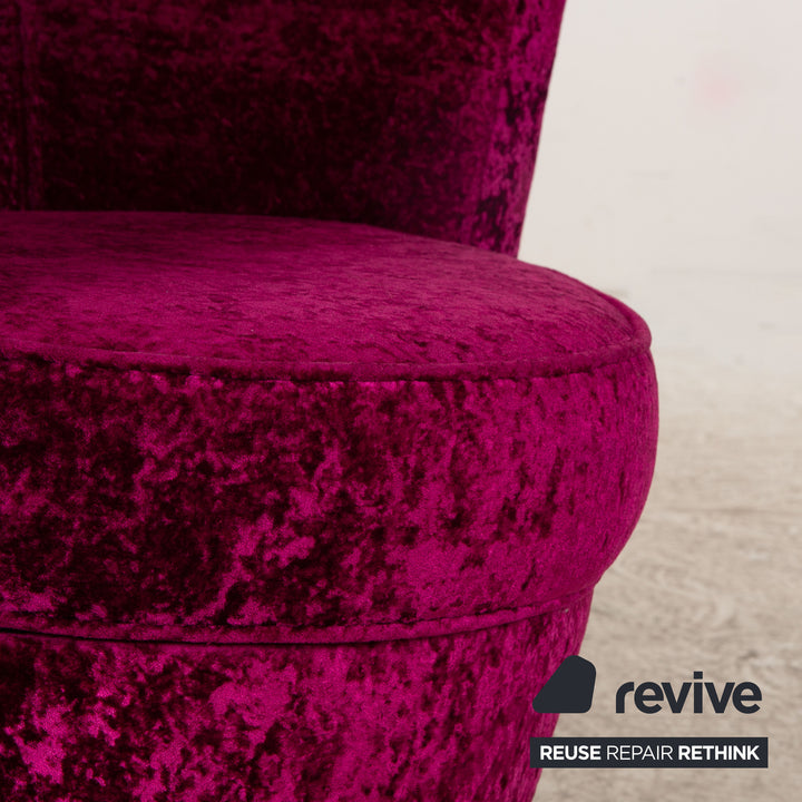 Bretz Eves Island Fabric Armchair Red Violet
