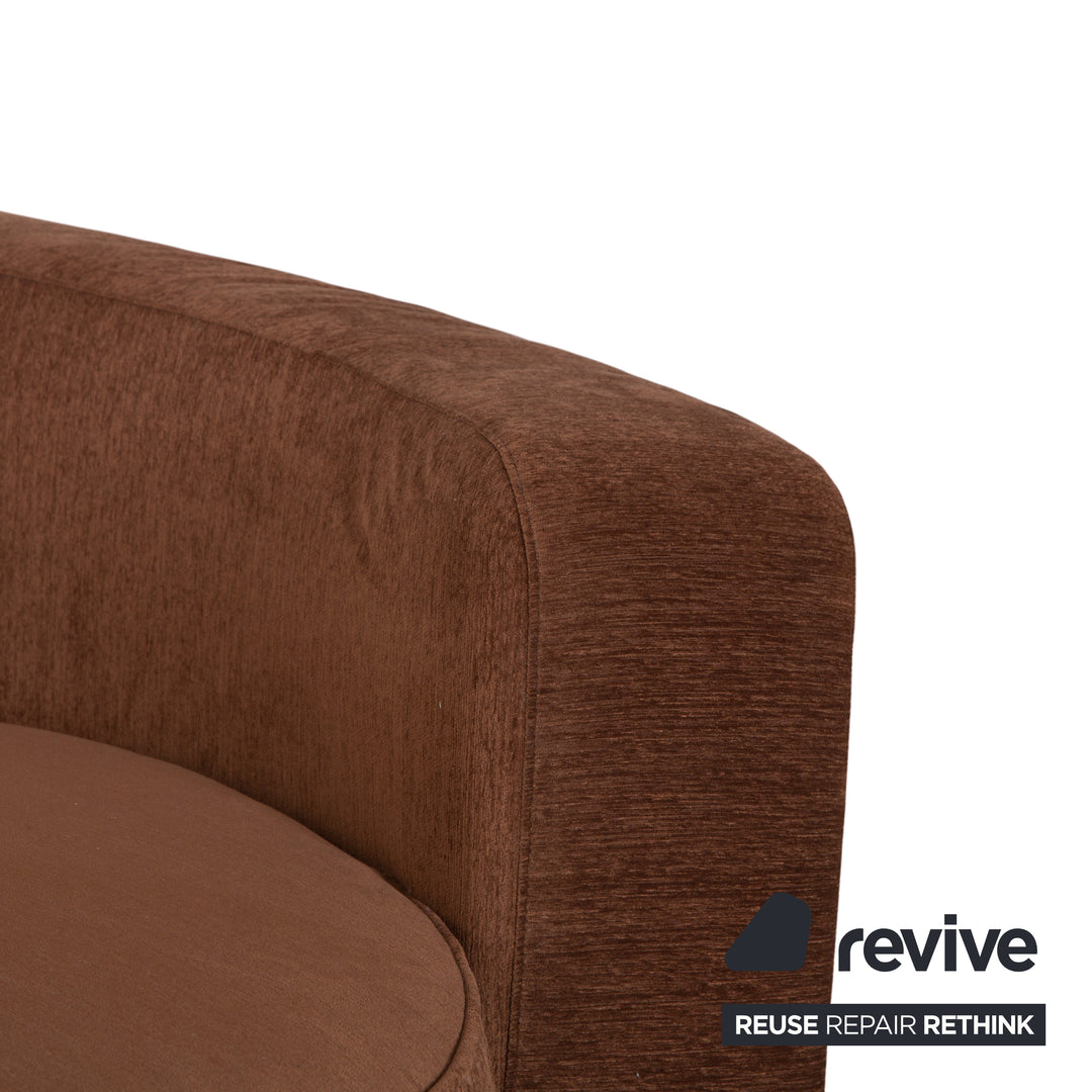 Bretz Eves Island Stoff Viersitzer Hellbraun Sofa Couch Neubezug