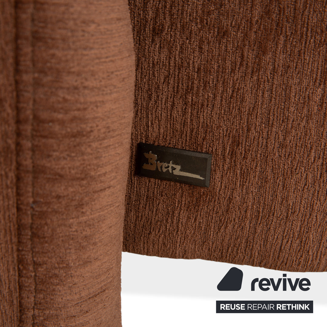 Bretz Eves Island Stoff Viersitzer Hellbraun Sofa Couch Neubezug