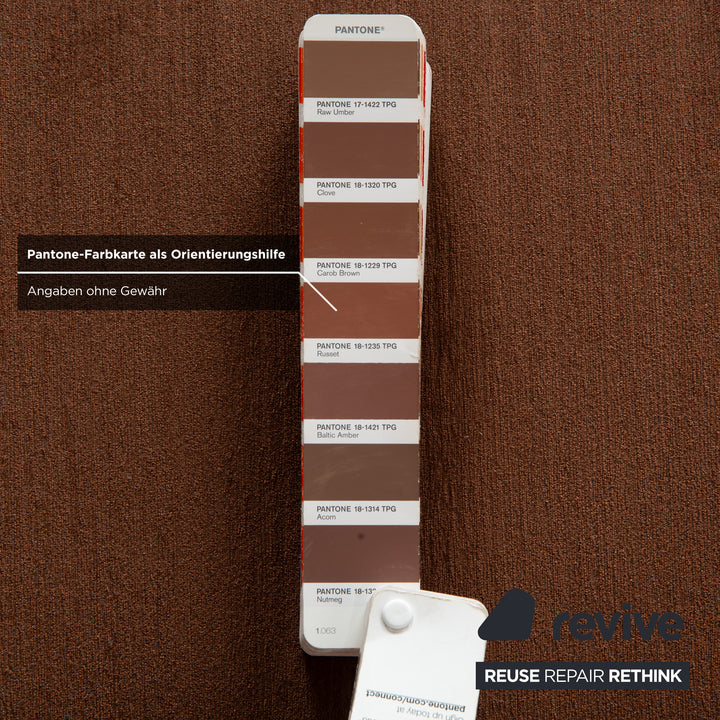 Bretz Eves Island Stoff Viersitzer Hellbraun Sofa Couch Neubezug