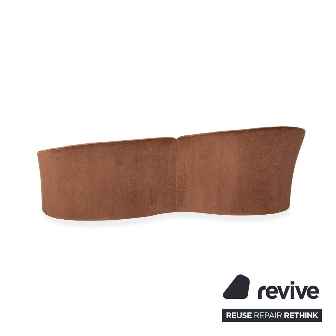 Bretz Eves Island Stoff Viersitzer Hellbraun Sofa Couch Neubezug