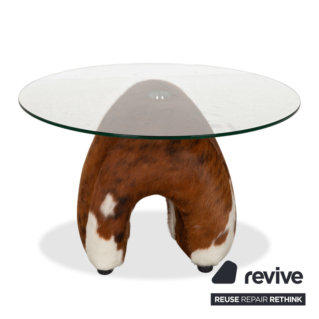 Bretz Fell Glas Couchtisch Braun
