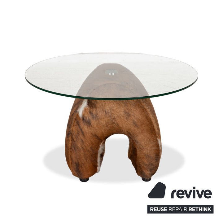 Bretz Fell Glas Couchtisch Braun