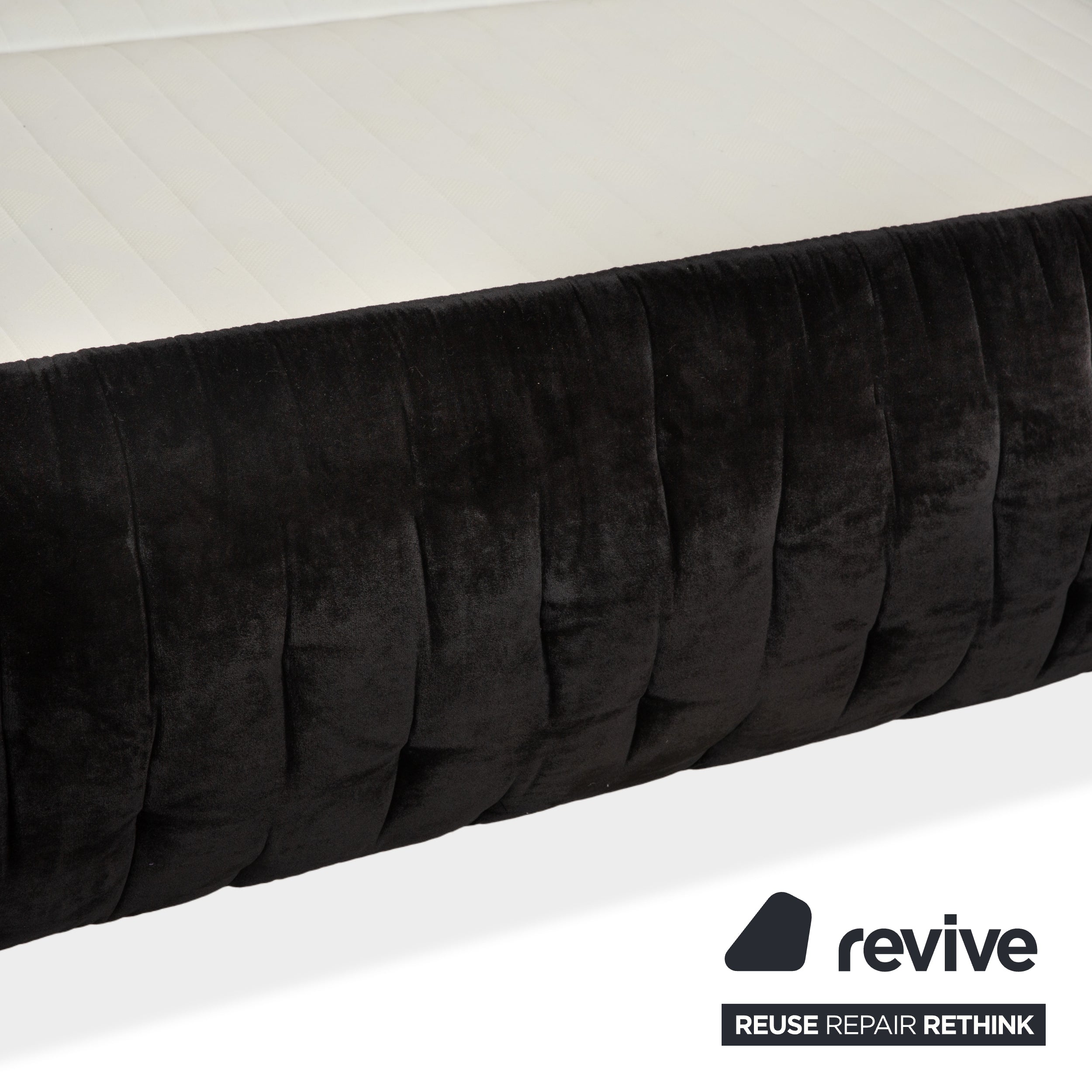 Lit Bretz FEYA, tissu velours noir