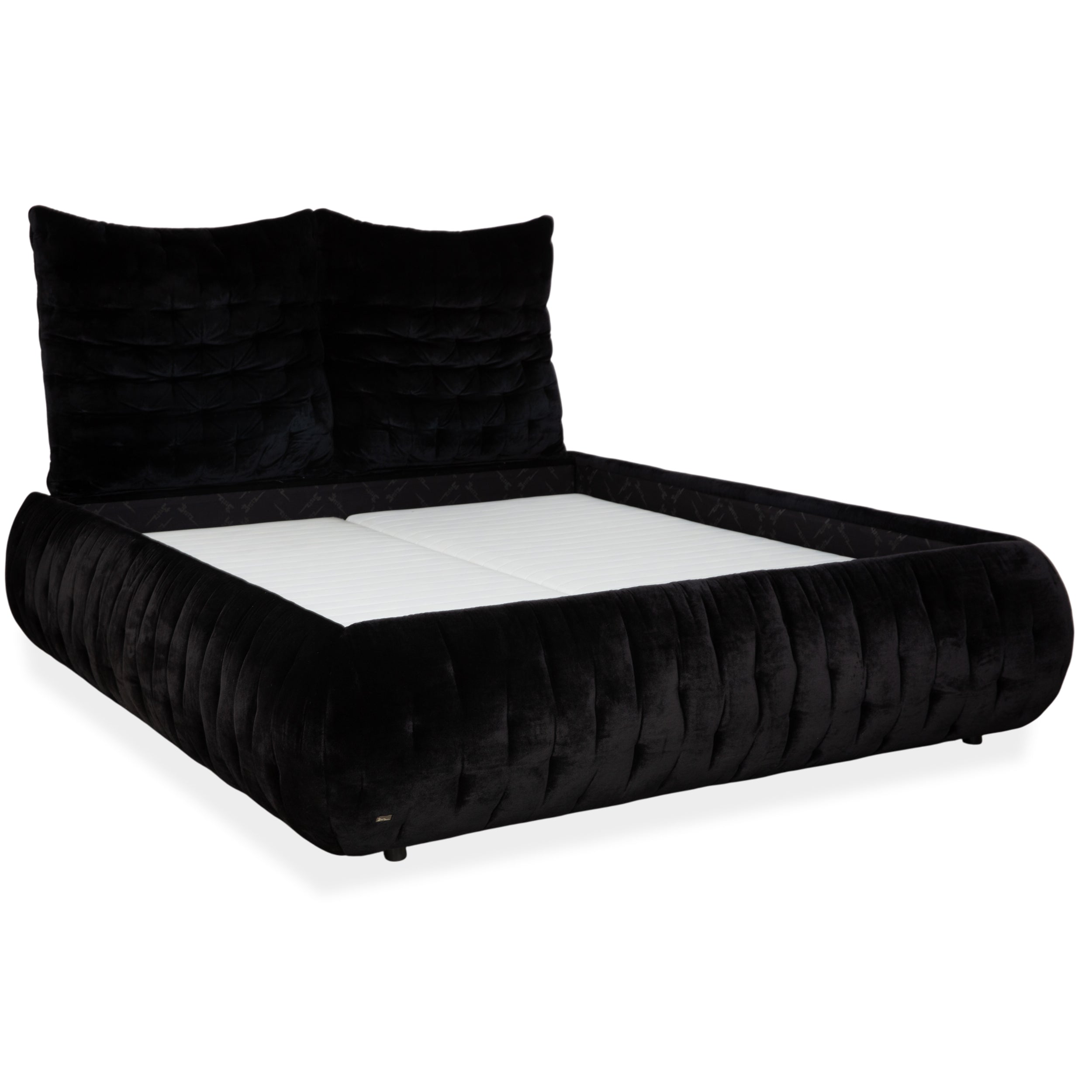 Lit Bretz FEYA, tissu velours noir