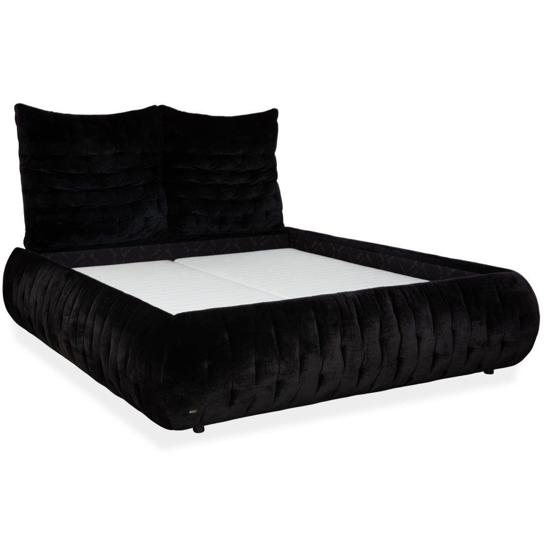 Bretz FEYA Bett Schwarz Velours Stoff