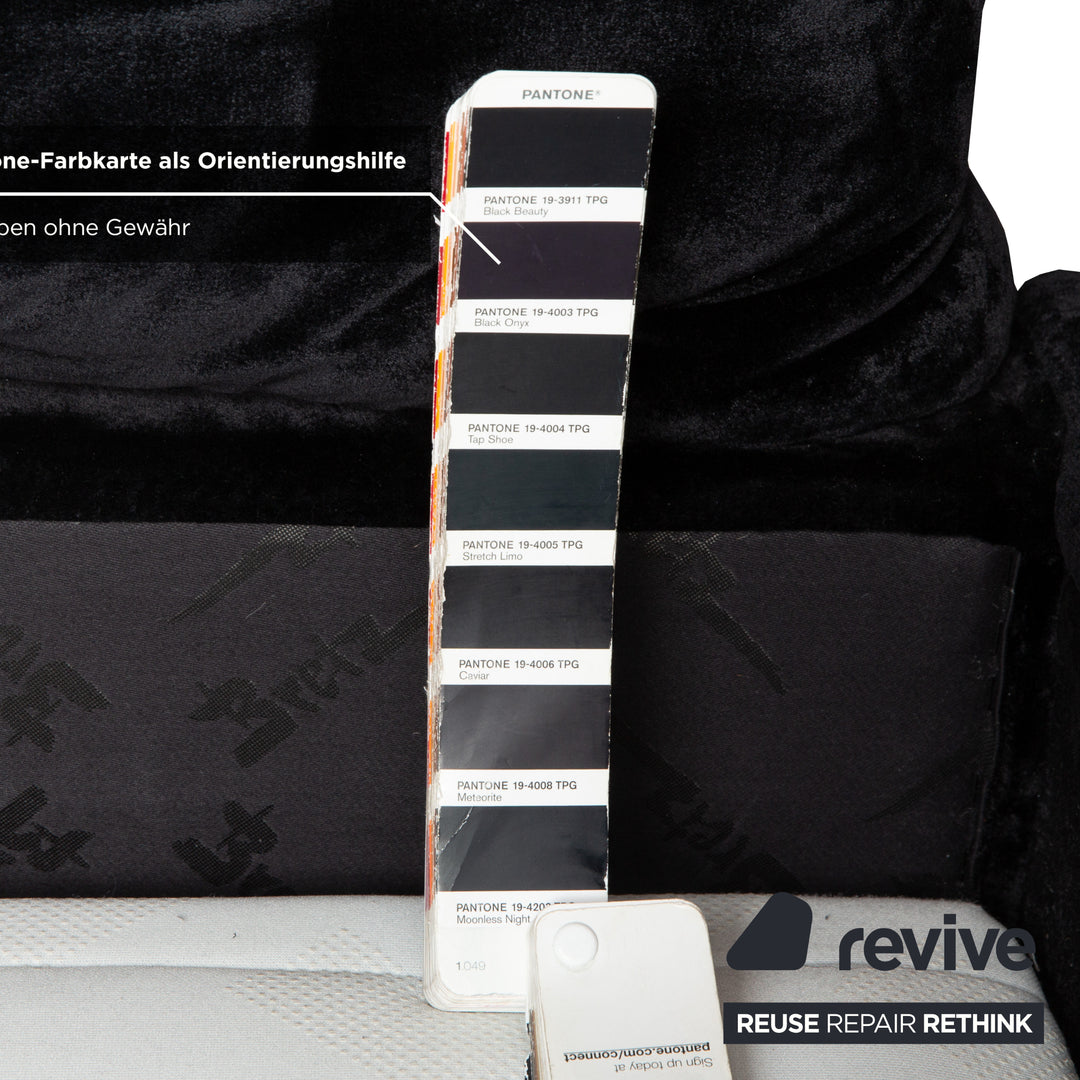 Lit Bretz FEYA, tissu velours noir