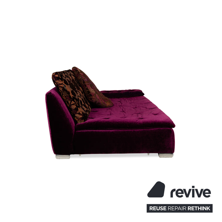 Canapé quatre places en tissu violet Bretz Filousof