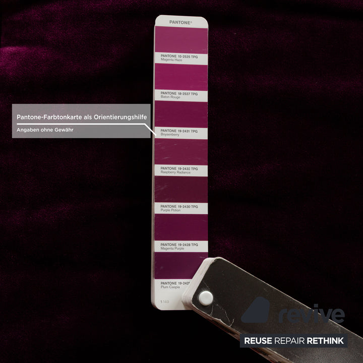 Canapé quatre places en tissu violet Bretz Filousof