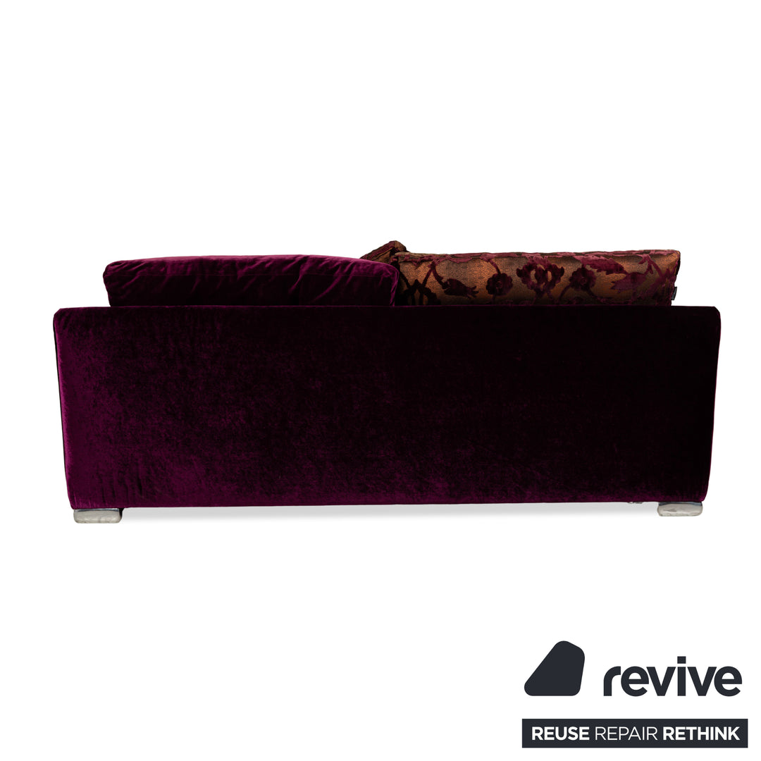 Canapé quatre places en tissu violet Bretz Filousof