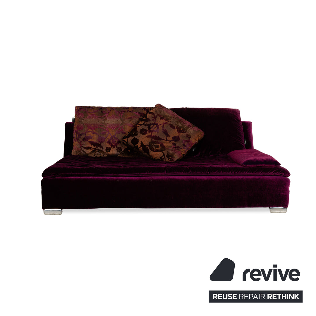 Canapé quatre places en tissu violet Bretz Filousof