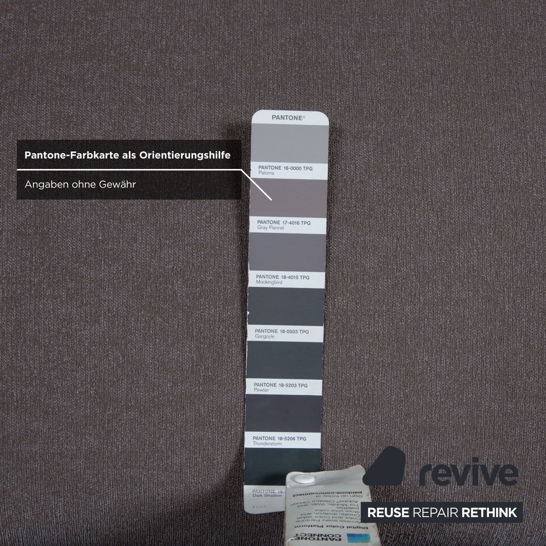 Bretz Gaudi Dreisitzer Sofa Beige Grau Braun Couch Silberne Löwen Tatzen