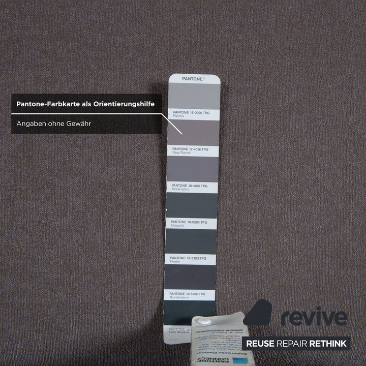 Bretz Gaudi Dreisitzer Sofa Beige Grau Braun Couch Silberne Löwen Tatzen