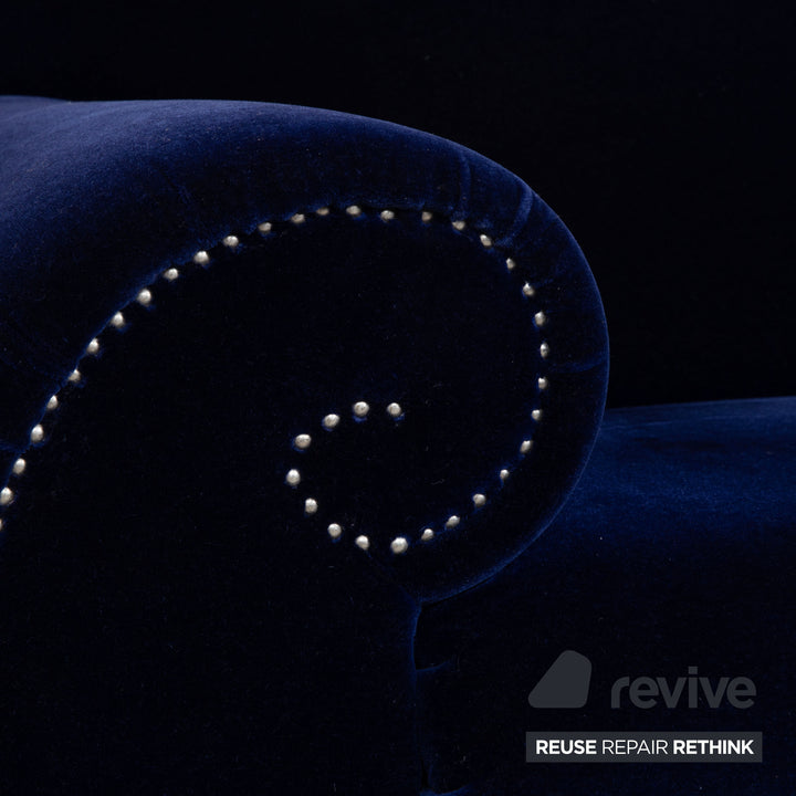 Bretz Gaudi Dreisitzer Stoff Sofa Blau Royalblau