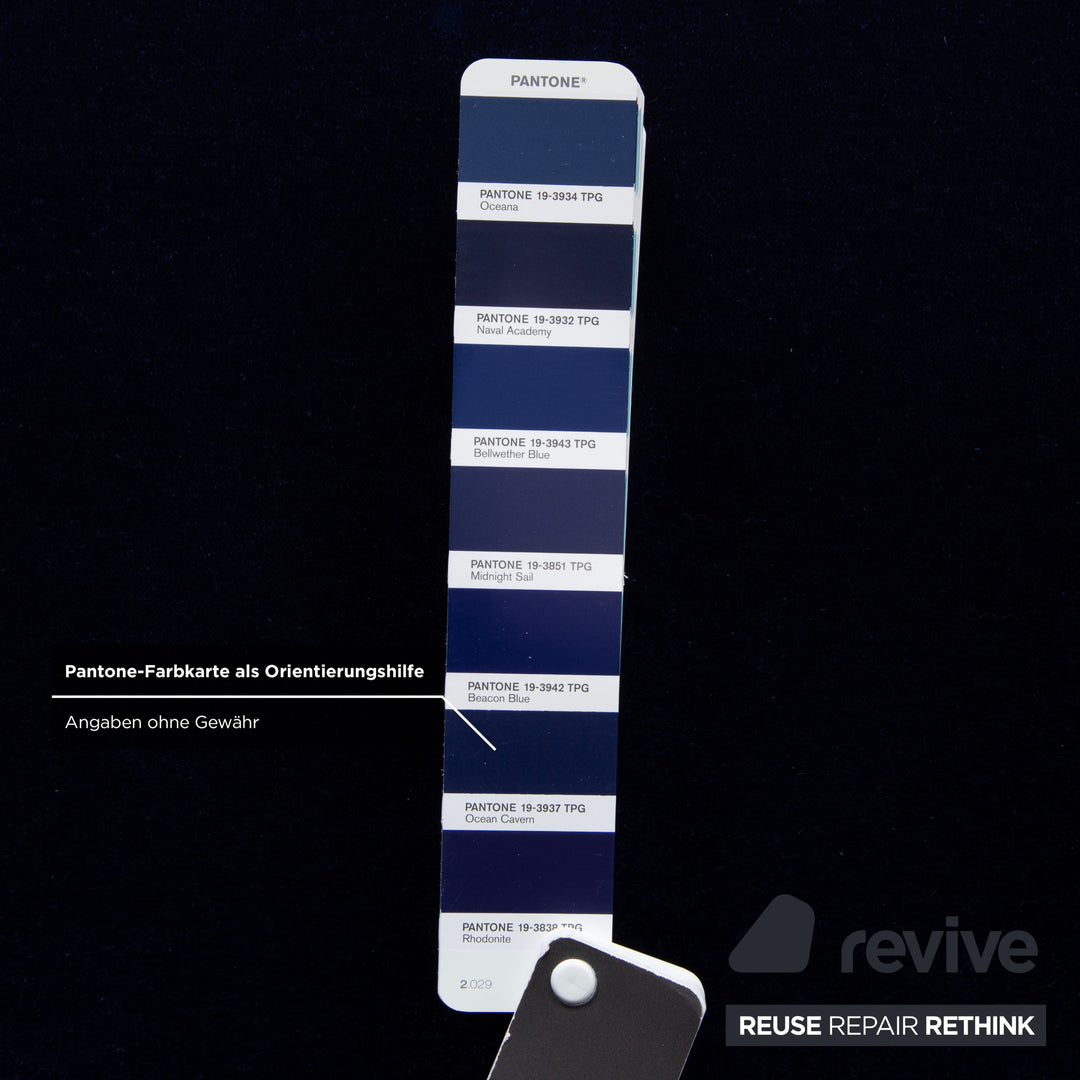 Bretz Gaudi Dreisitzer Stoff Sofa Blau Royalblau